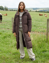 Load image into Gallery viewer, Women's Chocolate Maxi Puffer Jacket

