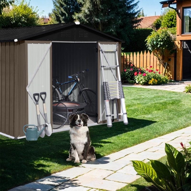 10ftx8ft Outdoor Metal Storage Shed for Gardens