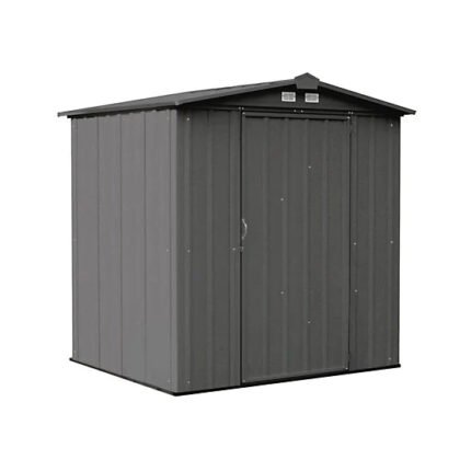 Arrow 6 ft. x 5 ft. EZEE Steel Low Gable Shed, Charcoal
