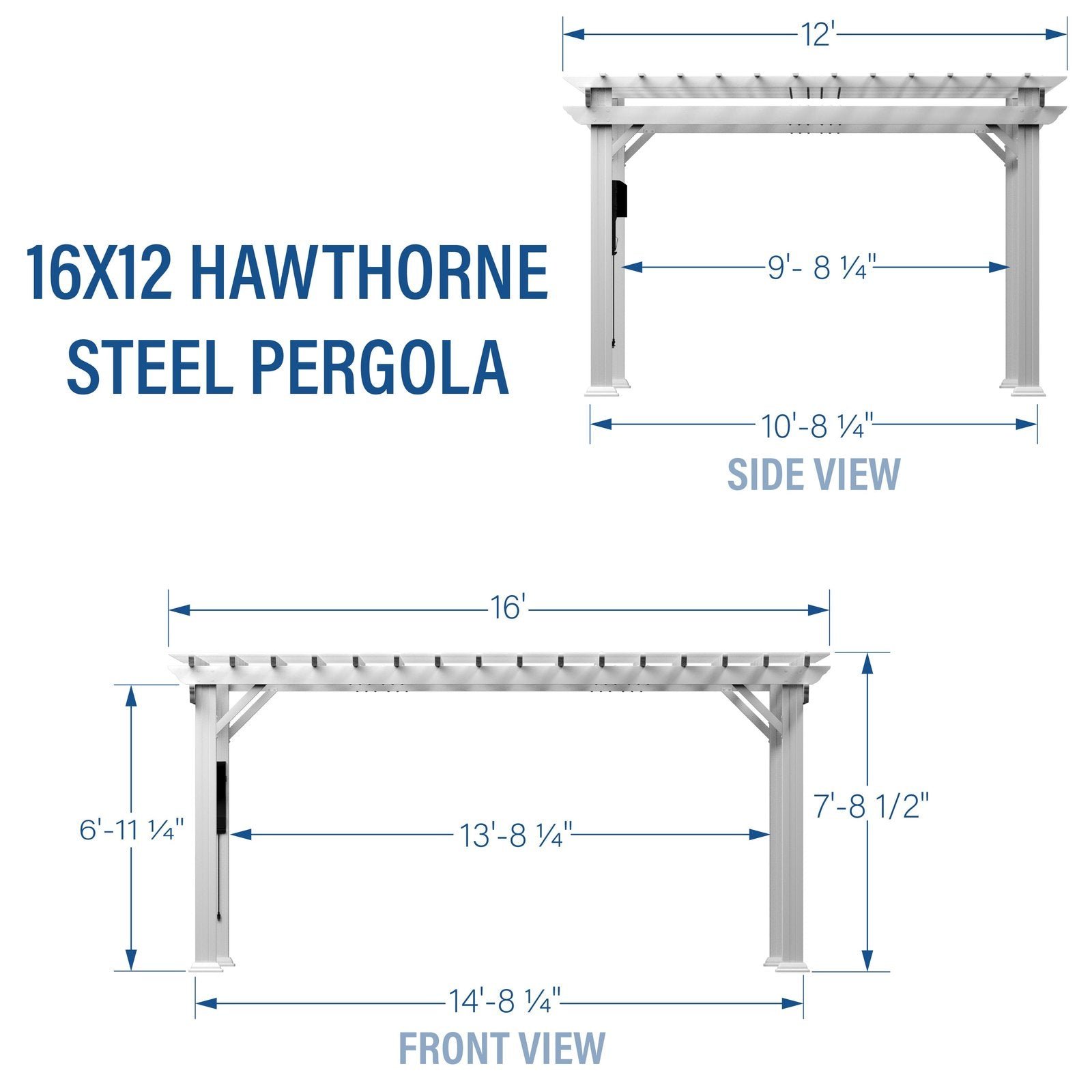 16x12-Hawthorne-Steel-Pergola-Diagram