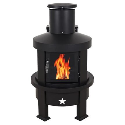 Even Embers Pellet Chiminea, 100 sq. ft., 70,000 BTU
