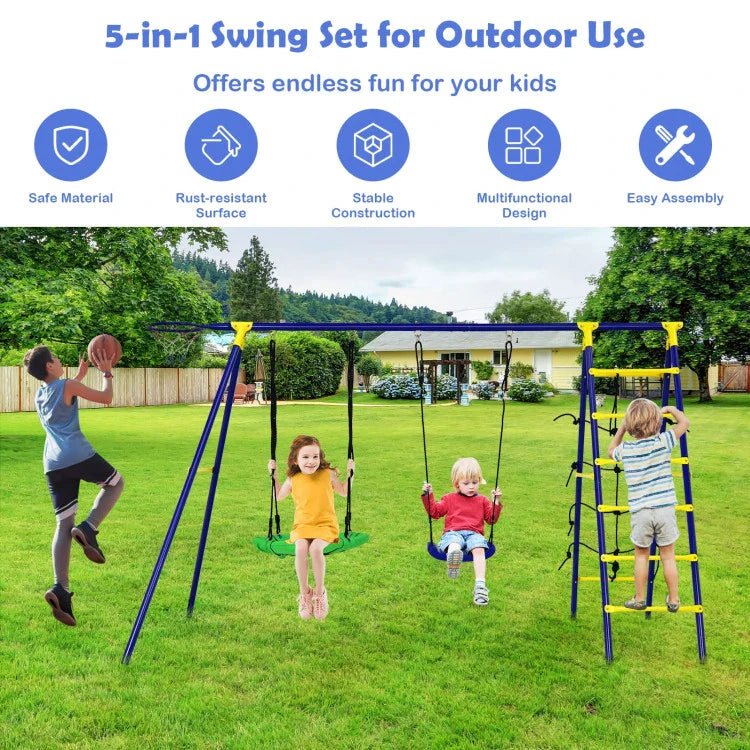 5-in-1-outdoor-kids-swing-set-with-a-shaped-metal-frame-and-ground-stake1