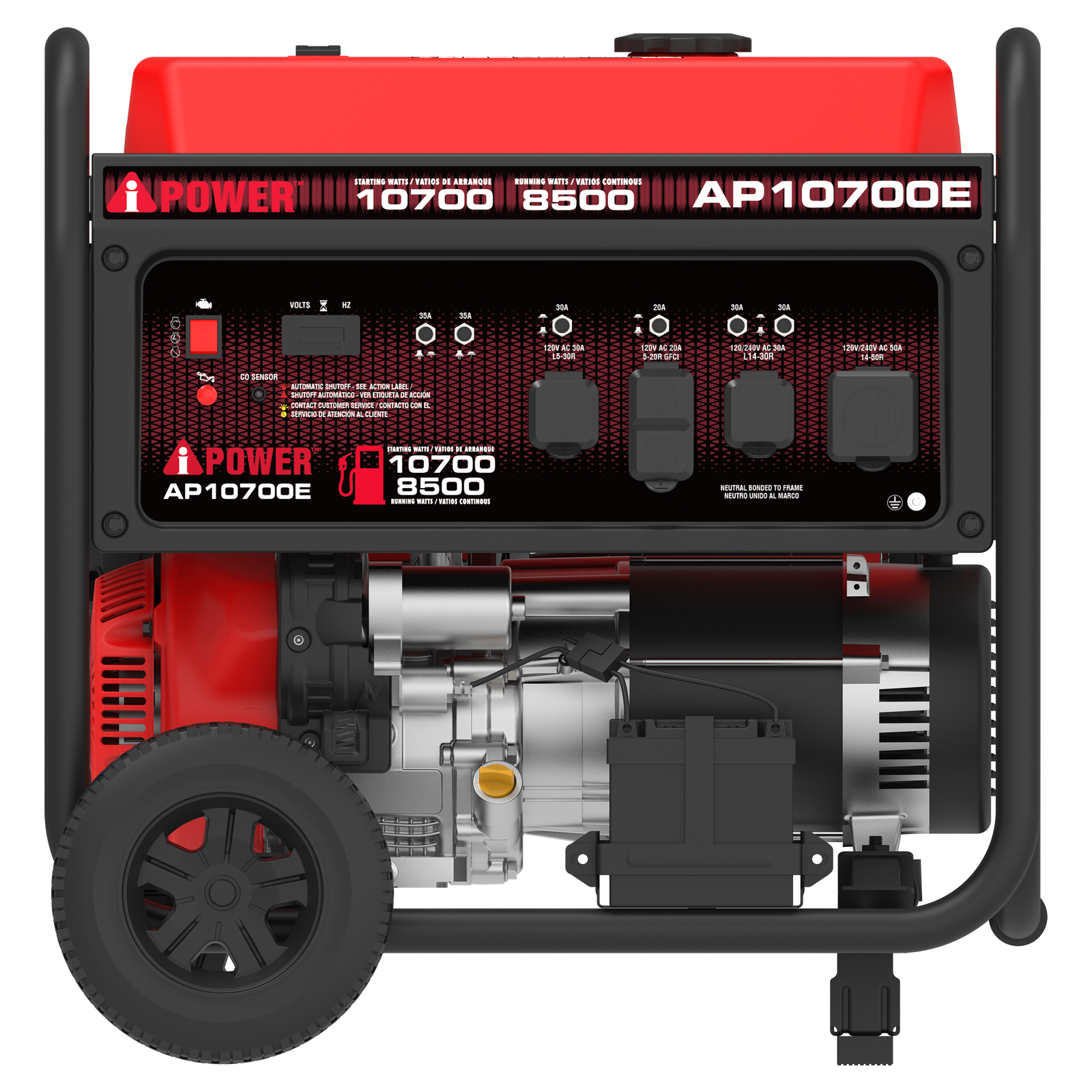 AP10700E-A-iPowerPortableGenerator-Front