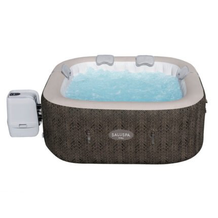 Bestway 6 - Person 140 - Jet Vinyl Square Inflatable Hot Tub in Brown