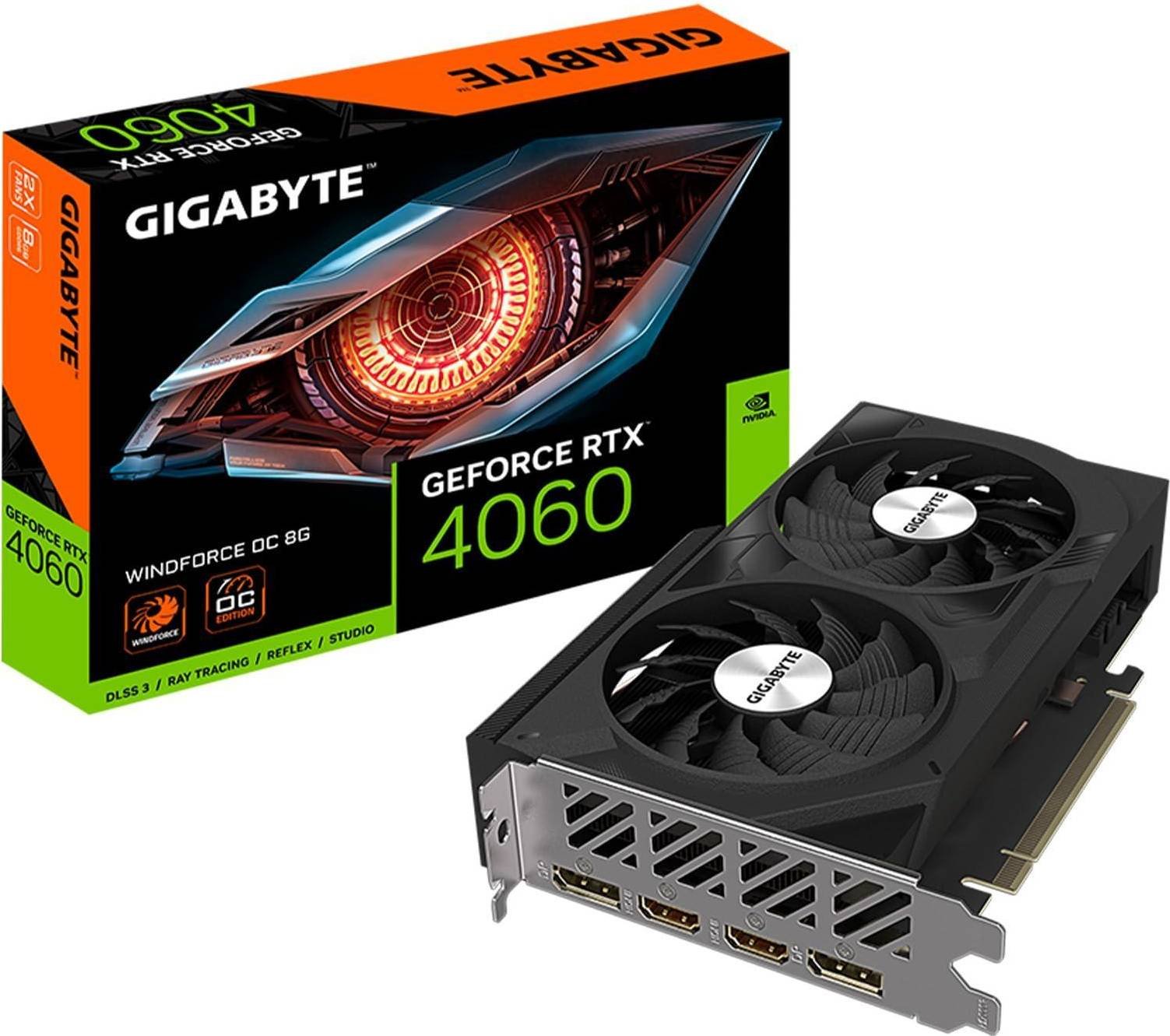 Gigabyte-GeForce-RTX-4060-WINDFORCE-OC-8G-Graphics-Card-2-x-HDMI-2-X-DP