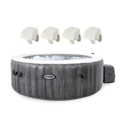 Intex Purespa Plus Inflatable Hot Tub Jet Spa with 4 Headrest Pillows