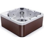 Luxuria Spas 6 - Person 55 - Jet Acrylic Rectangular Hot Tub with Ozonator in Mocha