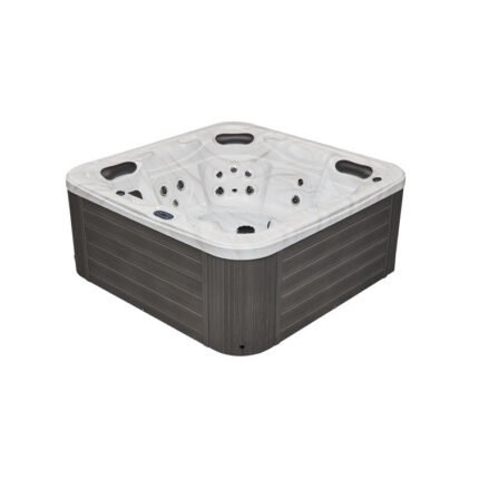 Luxury Spas 5 - Person 52 - Jet Acrylic Square Hot Tub with Ozonator in Gray