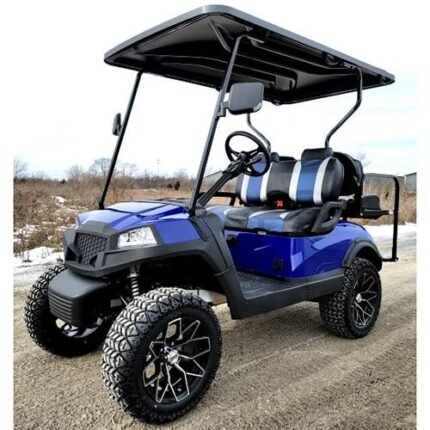 Terminator 48v Electric Golf Cart Four Seater NEW - Massive Rims/Tires & - Blue Body/Blue Seats