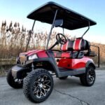 Terminator 48v Electric Golf Cart Four Seater BRAND NEW - Massive Rims/Tires Flip Seat & Optionally Fully Loaded - Red Body/Red Seats
