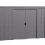Arrow 10x4 Classic Steel Storage Shed Kit - Charcoal