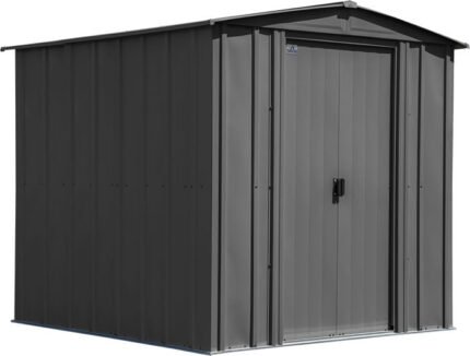Arrow 6x7 Classic Steel Shed Kit - Charcoal