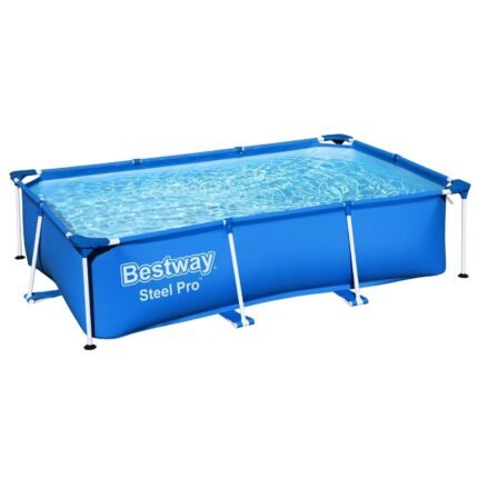Bestway Steel Pro 8.5'x67"x24" Rectangular Above Ground Outdoor Swimming Pool